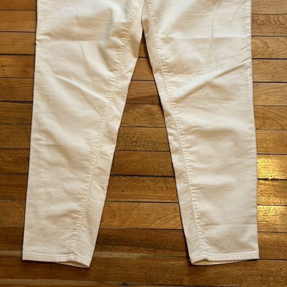 J Crew Women’s White Button Down Corduroy Straight leg pants size 33 - Picture 4 of 6